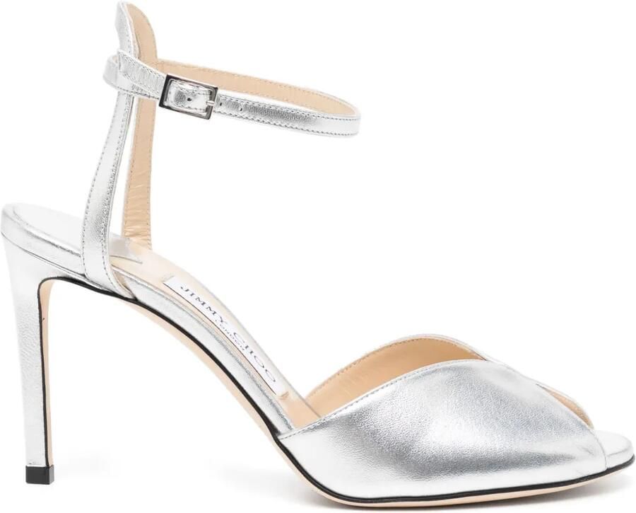 Jimmy Choo 85 mm Sacora sandalen Zilver
