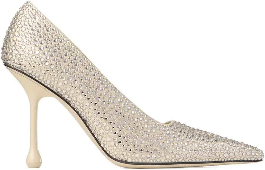 Jimmy Choo 95 mm Ixia leren pumps Beige