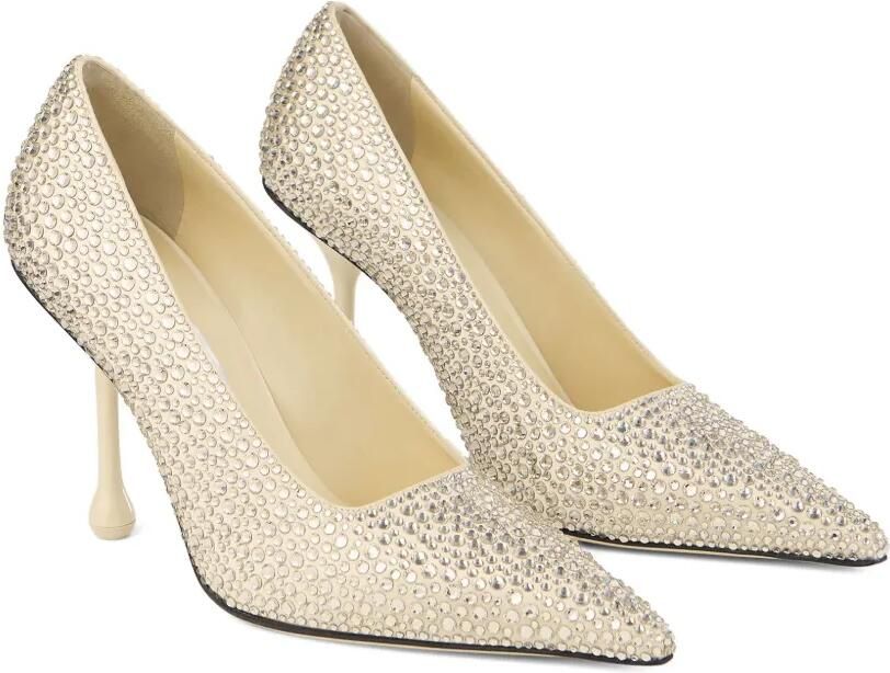 Jimmy Choo 95 mm Ixia leren pumps Beige - Foto 4