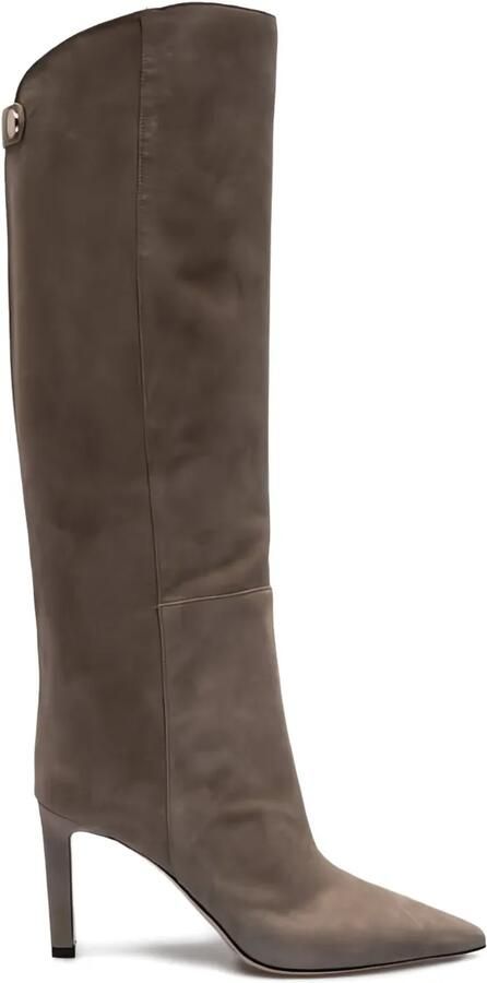 Jimmy Choo Alizze knielaarzen met puntige neus Beige