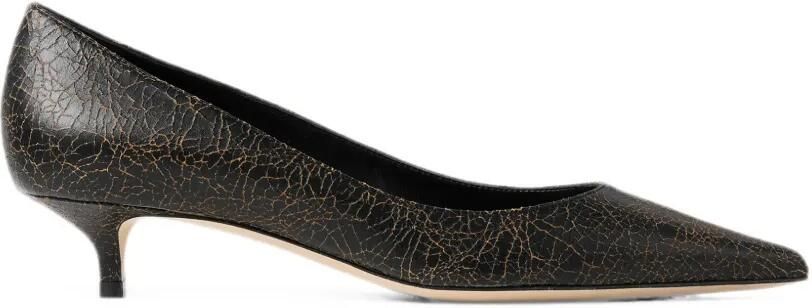 Jimmy Choo Amelia leren pumps met gebarsten effect Zwart