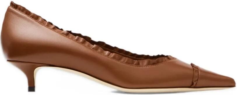 Jimmy Choo Amelia ruffled leather pumps Bruin