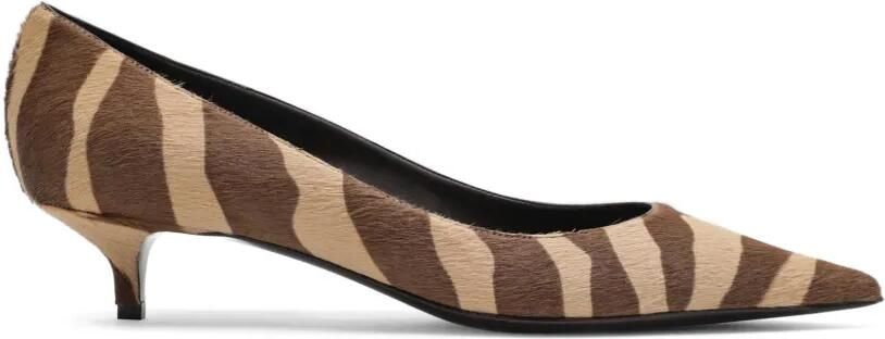 Jimmy Choo Amelia pumps met zebra-print Beige