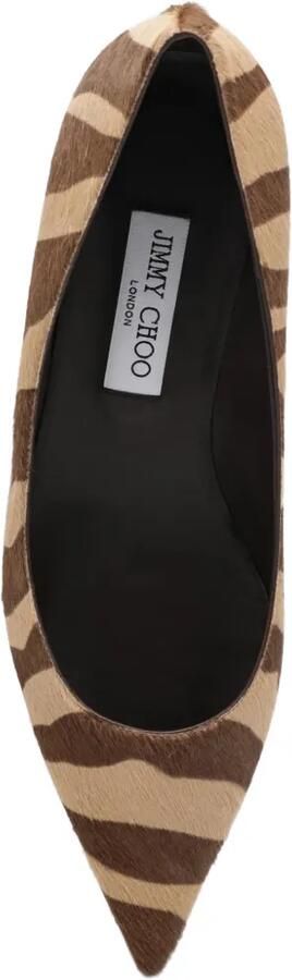 Jimmy Choo Amelia pumps met zebra-print Beige - Foto 5