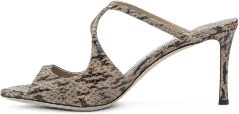 Jimmy Choo Anise sandalen met slangenleer-effect Beige