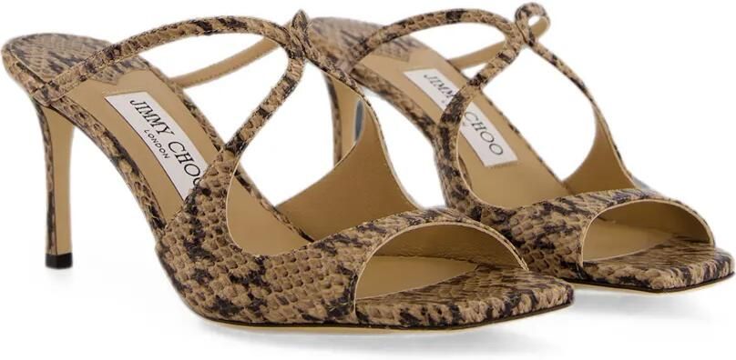 Jimmy Choo Anise sandalen met slangenleer-effect Beige