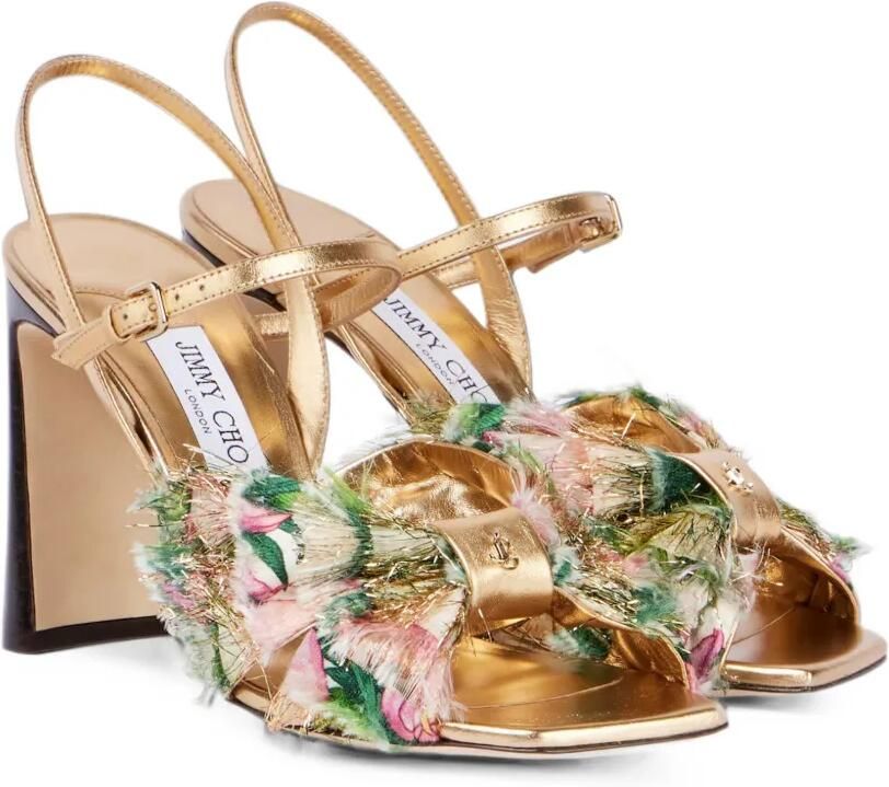 Jimmy Choo Annika leather sandals Goud