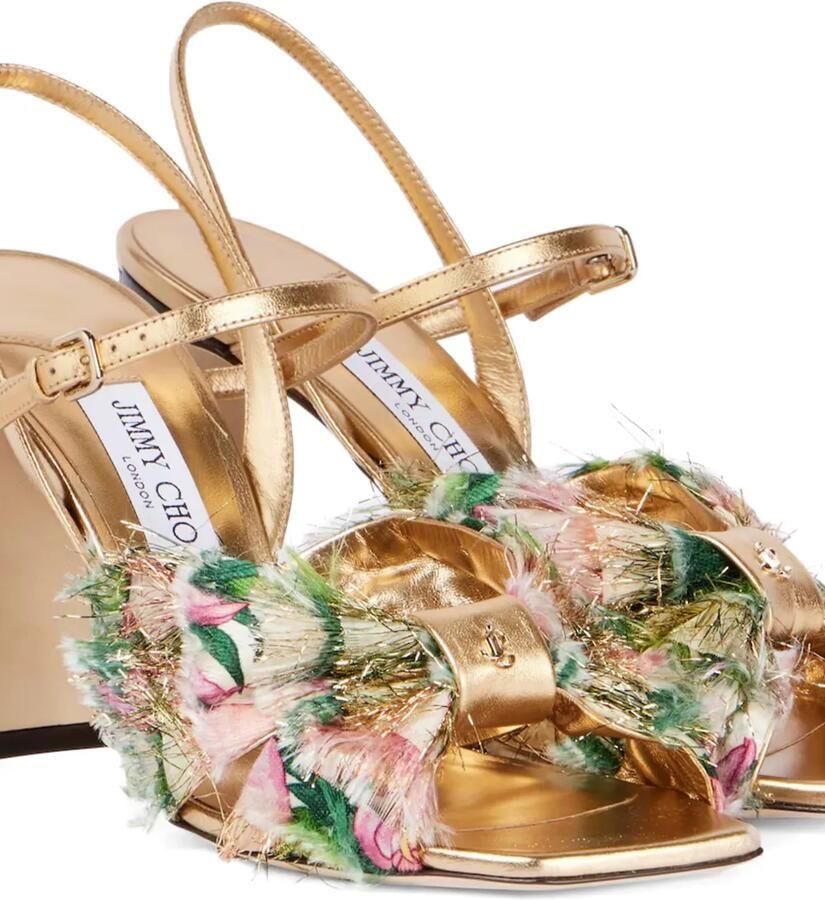 Jimmy Choo Annika leather sandals Goud - Foto 2