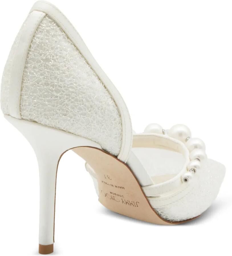 Jimmy Choo Aurelie 85 pumps verfraaid met parels Wit - Foto 2
