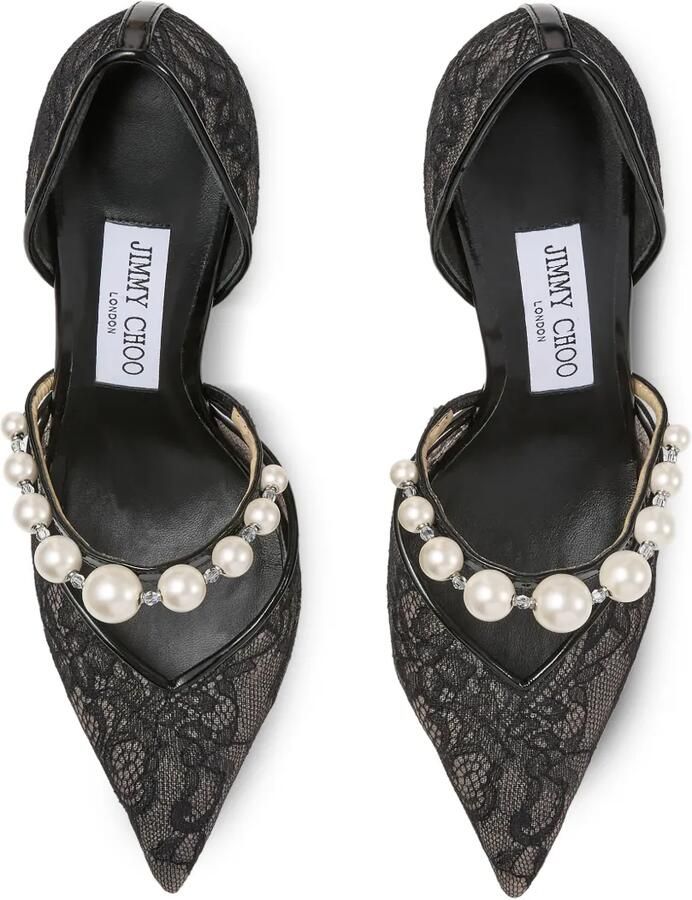 Jimmy Choo Aurelie 95 pumps met kant Zwart - Foto 3