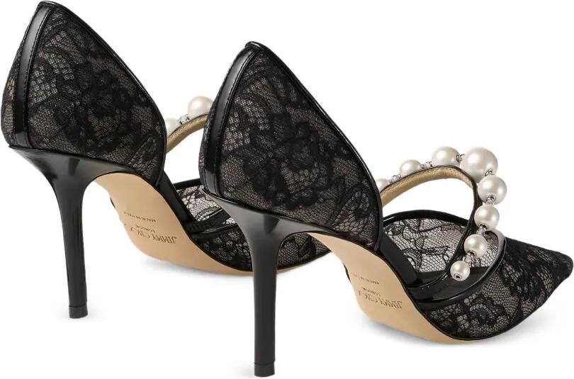 Jimmy Choo Aurelie 95 pumps met kant Zwart - Foto 5