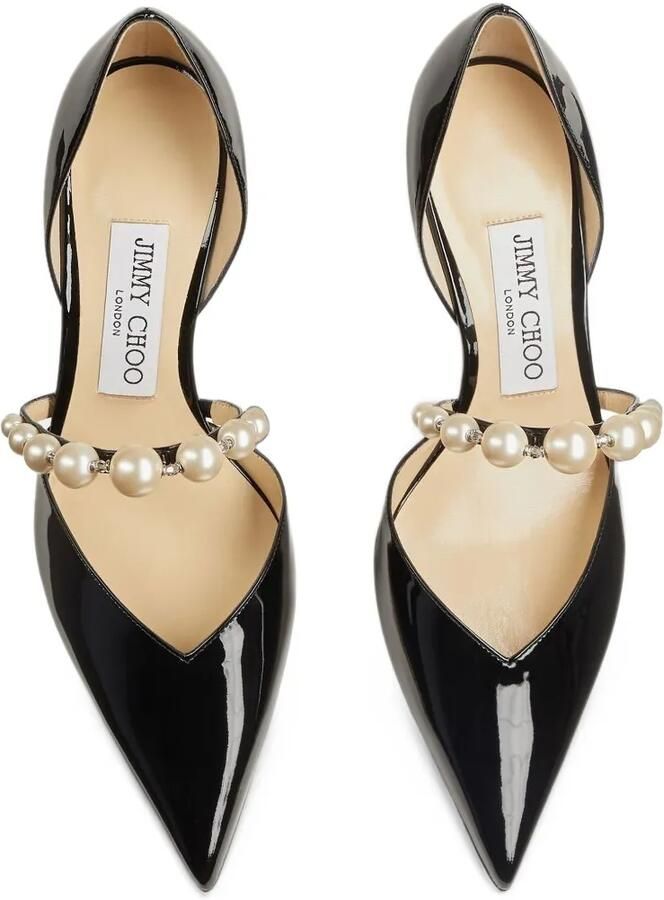 Jimmy Choo Aurelie pearl-embellished pumps Zwart - Foto 4