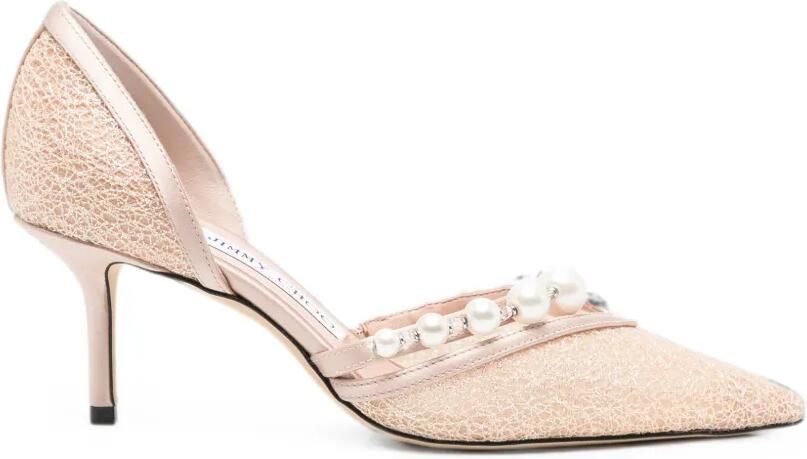 Jimmy Choo Aurelie pumps verfraaid met parel Roze
