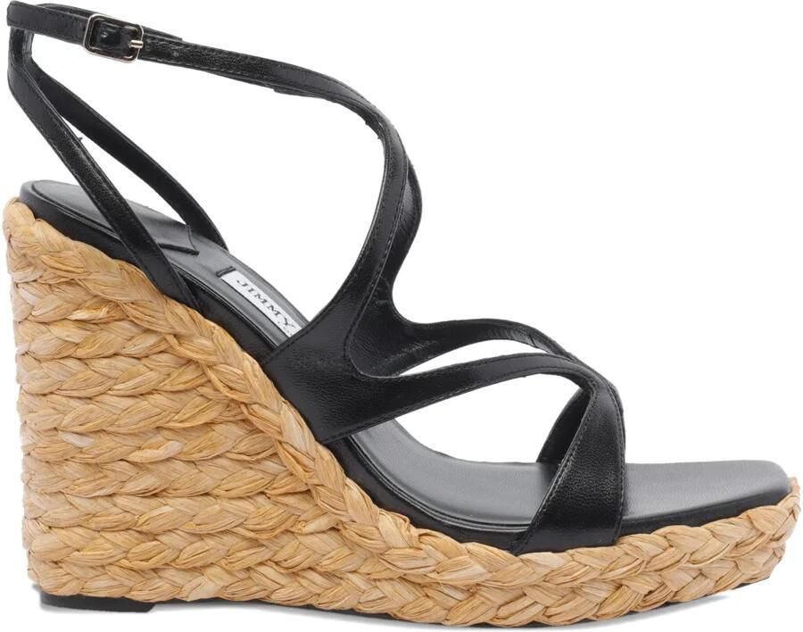 Jimmy Choo Ayla leren sandalen Zwart