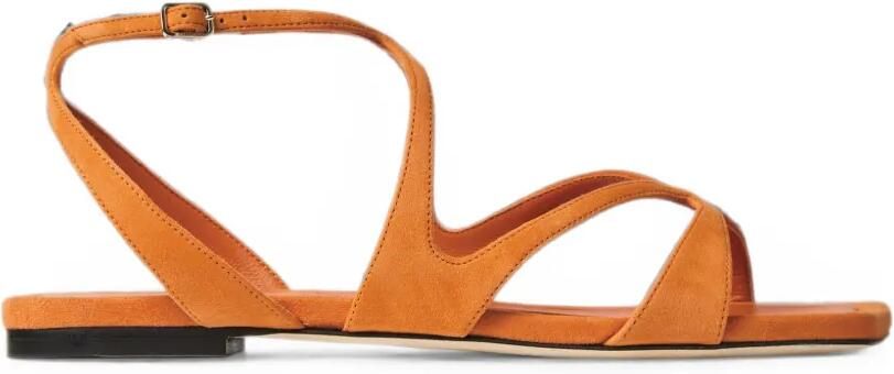 Jimmy Choo Ayla sunset suède sandalen Oranje