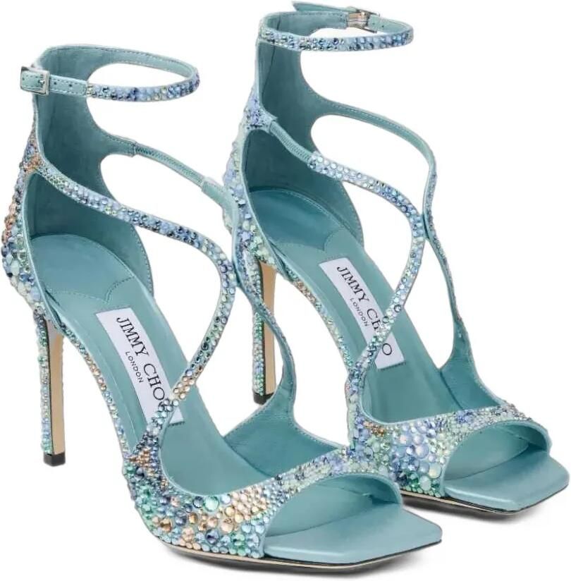 Jimmy Choo Azia sandalen verfraaid met kristal Blauw - Foto 2
