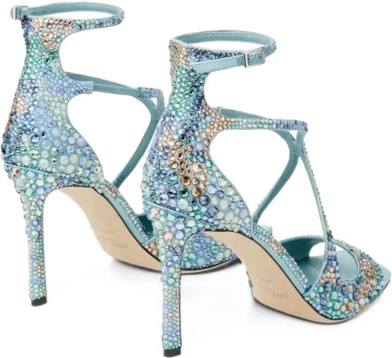 Jimmy Choo Azia sandalen verfraaid met kristal Blauw - Foto 5