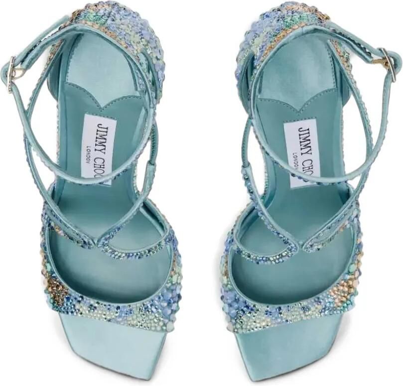 Jimmy Choo Azia sandalen verfraaid met kristal Blauw - Foto 4