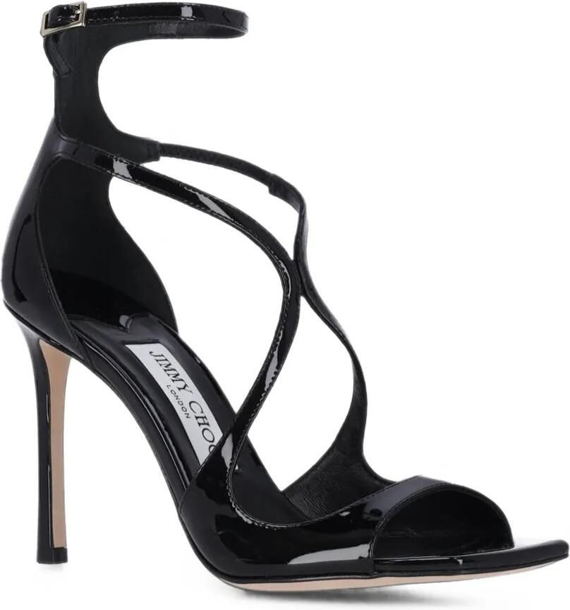 Jimmy Choo Azia 95 lakleren sandalen Zwart - Foto 2