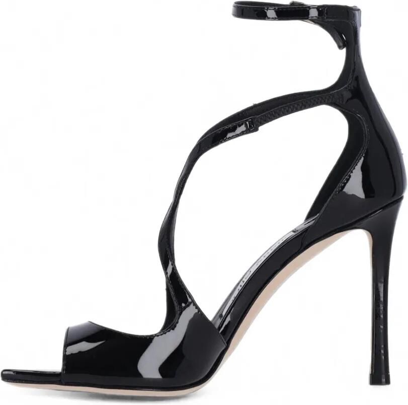 Jimmy Choo Azia 95 lakleren sandalen Zwart - Foto 3