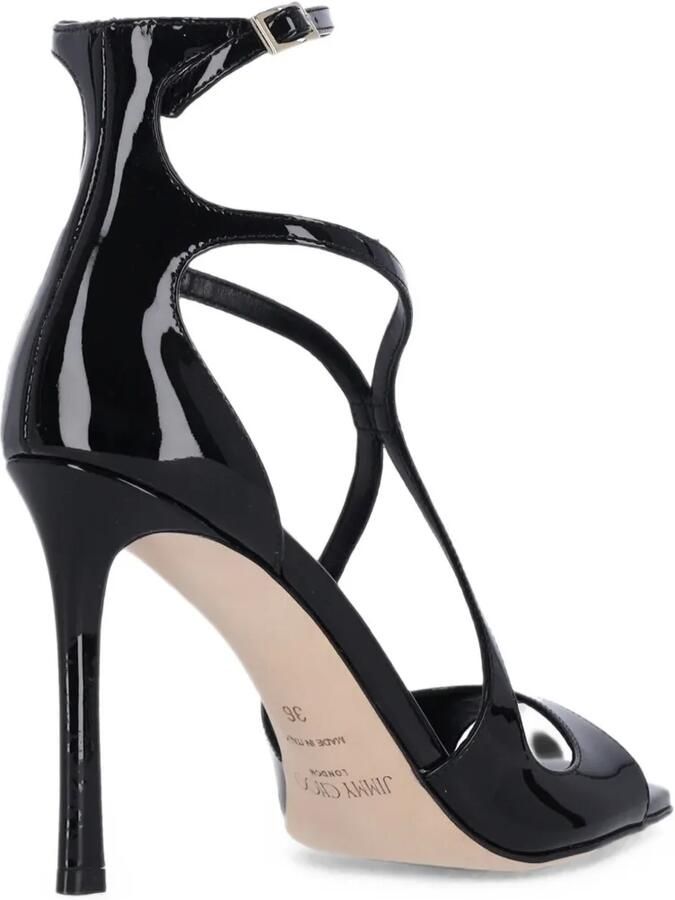 Jimmy Choo Azia 95 lakleren sandalen Zwart - Foto 4