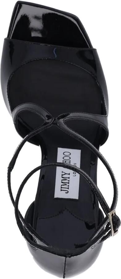 Jimmy Choo Azia 95 lakleren sandalen Zwart - Foto 5