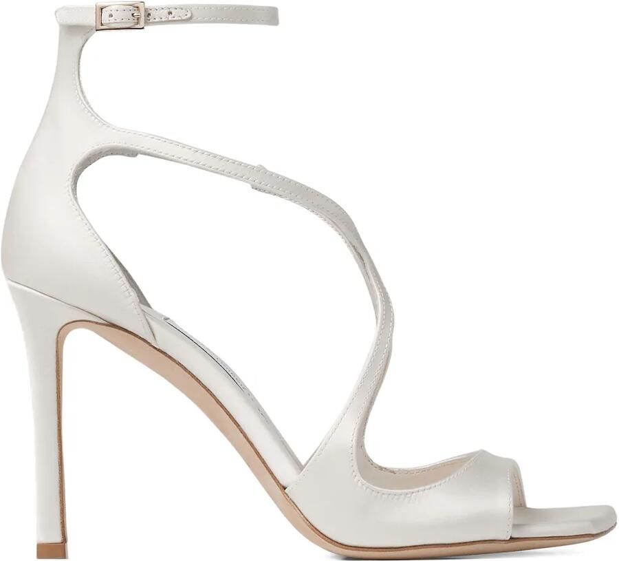 Jimmy Choo Azia 95 sandalen met T-bandje Wit
