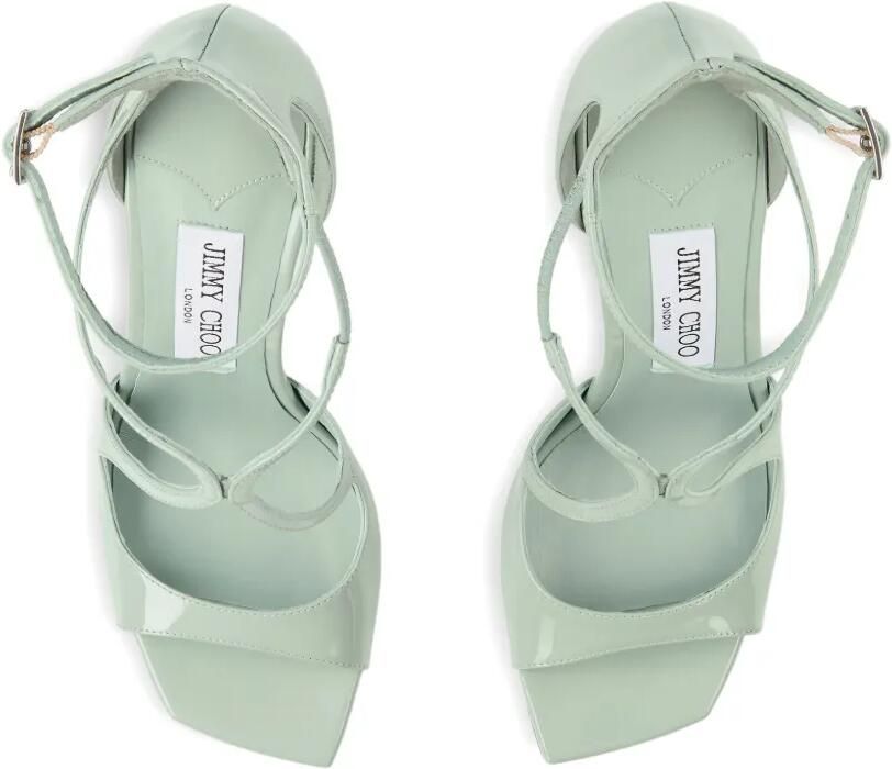 Jimmy Choo Azia lakleren sandalen Groen - Foto 4