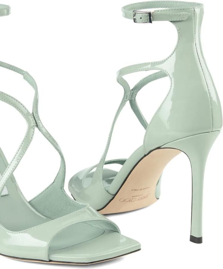 Jimmy Choo Azia lakleren sandalen Groen - Foto 2