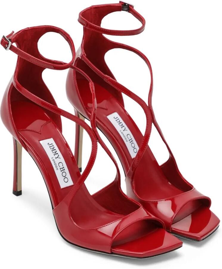 Jimmy Choo Azia lakleren sandalen Rood - Foto 3