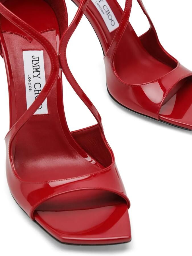 Jimmy Choo Azia lakleren sandalen Rood - Foto 4