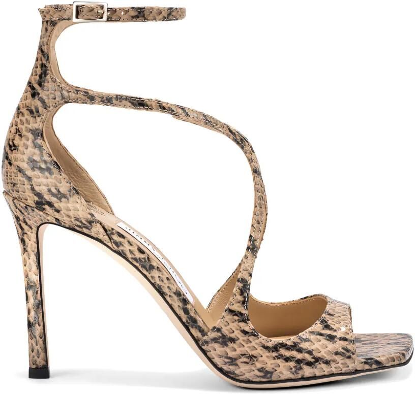 Jimmy Choo Azia sandalen met slangen-effect Beige