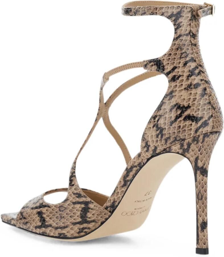 Jimmy Choo Azia sandalen met slangenprint Beige - Foto 2