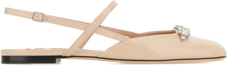 Jimmy Choo Ballerina's met kristallen Beige