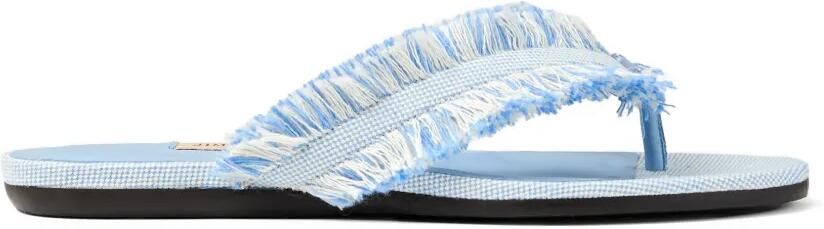 Jimmy Choo Bay Flat sandalen met franje Blauw