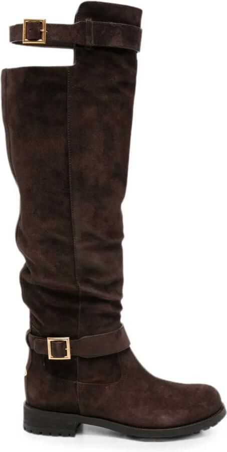 Jimmy Choo Biker KB laarzen met gespbandje Bruin