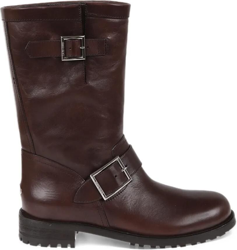 Jimmy Choo Biker Mid leather ankle boots Bruin