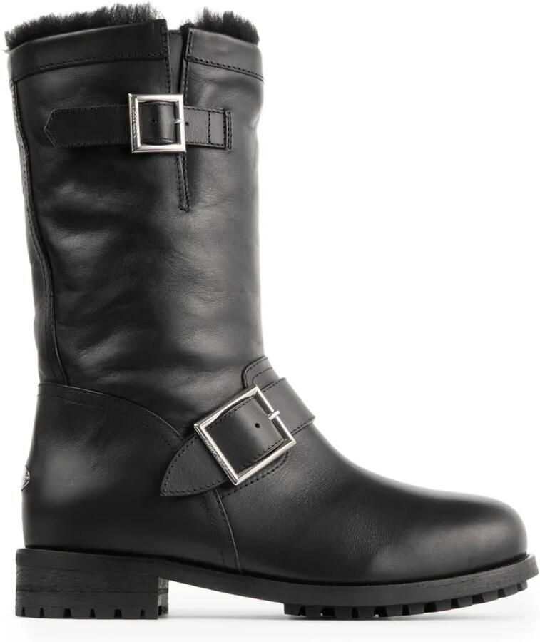 Jimmy Choo Biker Mid laarzen met gespbandje Zwart