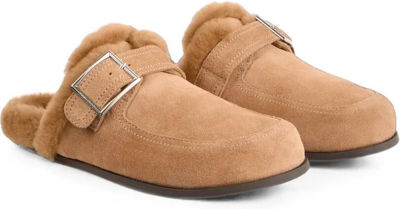 Jimmy Choo Biker muiltjes met gespbandje Beige