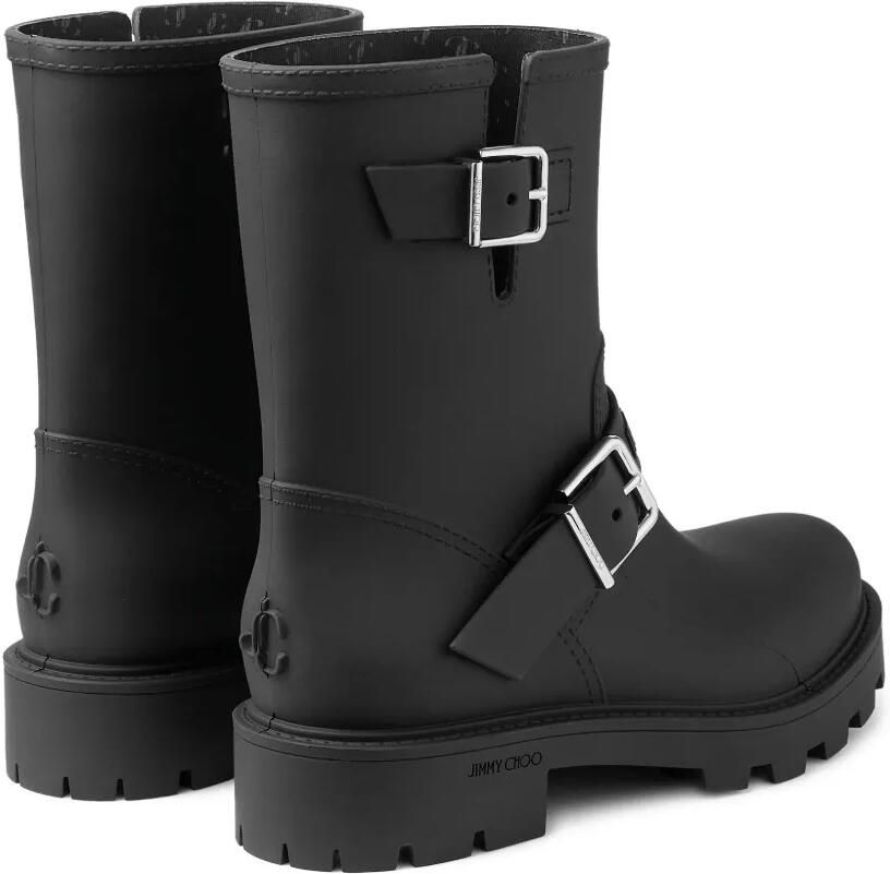 Jimmy Choo Biker Rain laarzen met gespbandje Zwart - Foto 2