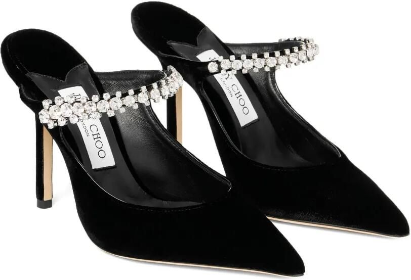 Jimmy Choo Bing 100 muiltjes verfraaid met kristallen en hak Zwart - Foto 4