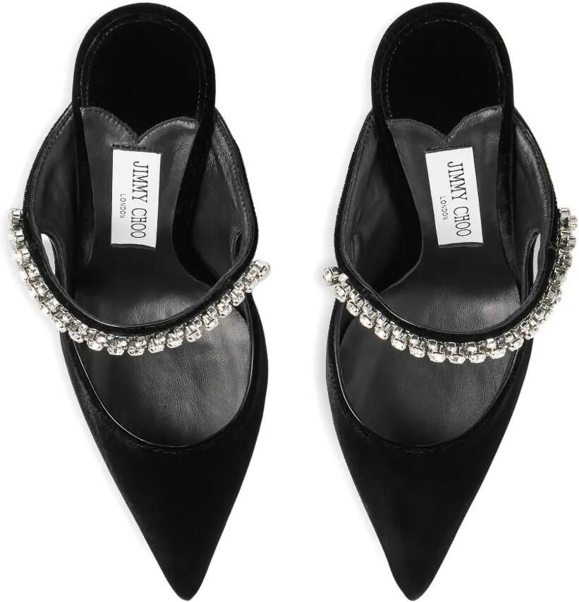 Jimmy Choo Bing 100 muiltjes verfraaid met kristallen en hak Zwart - Foto 2