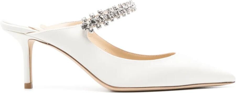 Jimmy Choo Bing 65 mm leren muiltjes Wit