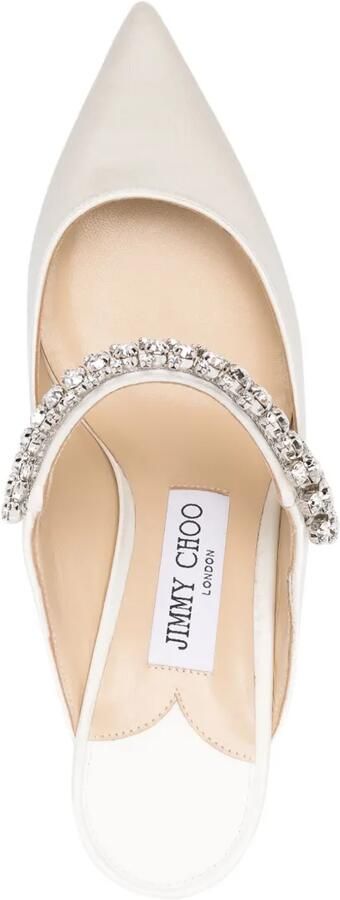 Jimmy Choo Bing 65 mm leren muiltjes Wit - Foto 4