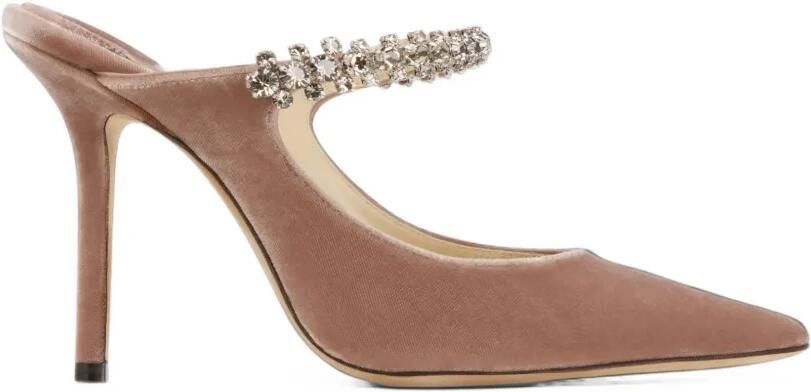 Jimmy Choo Bing crystal-embellished mules Roze