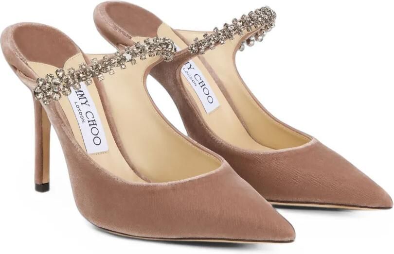 Jimmy Choo Bing crystal-embellished mules Roze - Foto 4