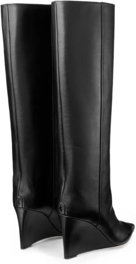 Jimmy Choo Blake 85 zwarte gladde leren knielaarzen met sleehak - Foto 4