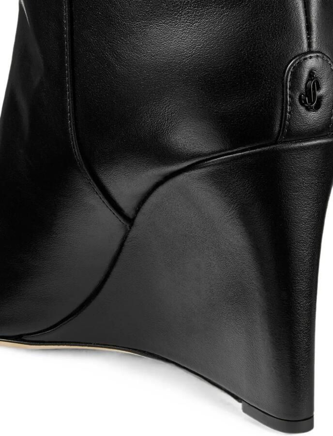 Jimmy Choo Blake 85 zwarte gladde leren knielaarzen met sleehak - Foto 2