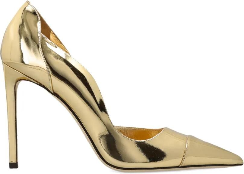 Jimmy Choo Brigitte 100 lakleren pumps Goud