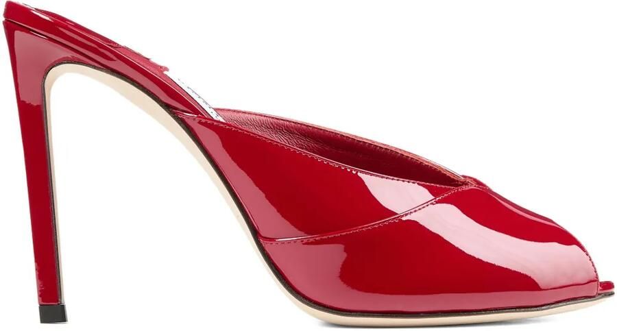 Jimmy Choo Brigitte 100 muiltjes met open neus Rood